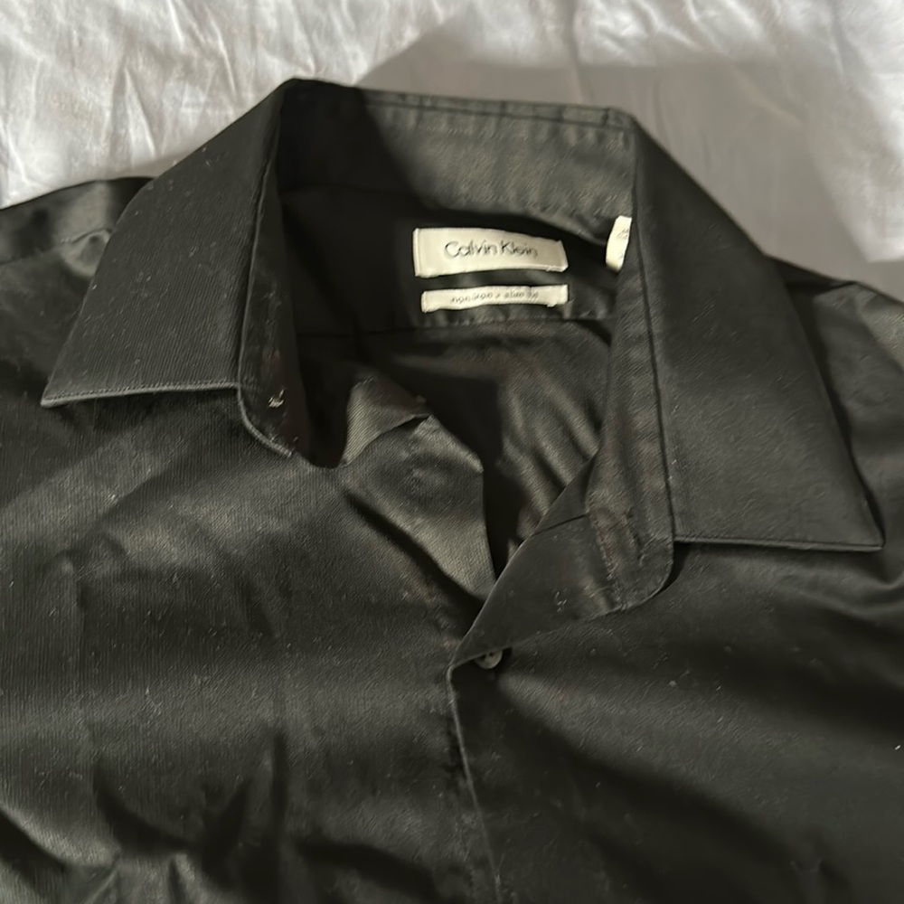 Calvin Klein non iron slim fit dress shirt black